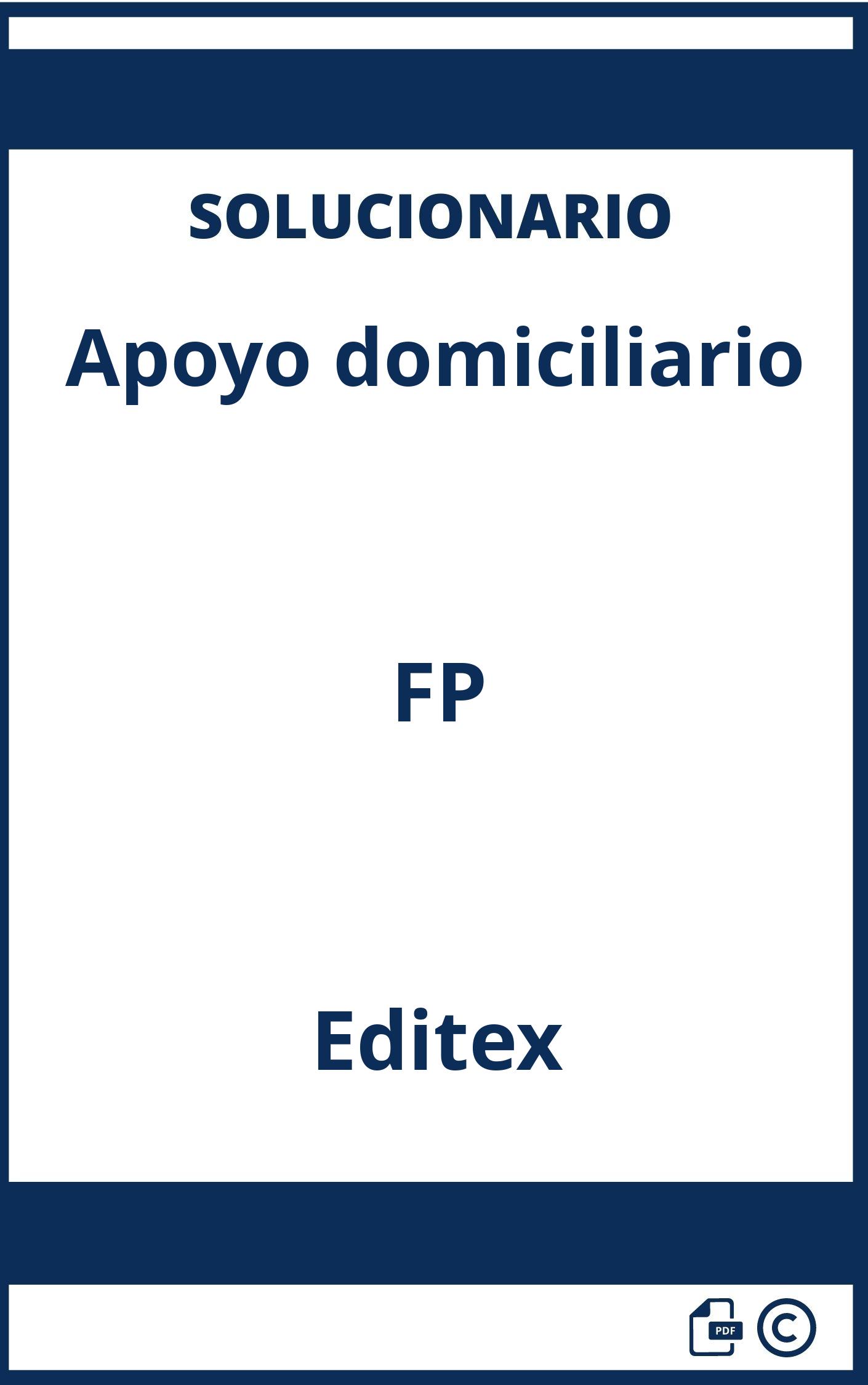 Solucionario Apoyo domiciliario FP Editex
