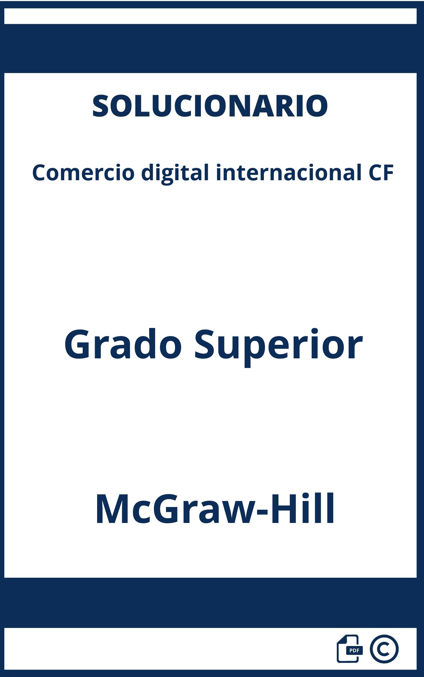 Solucionario Comercio digital internacional CF Grado Superior McGraw-Hill