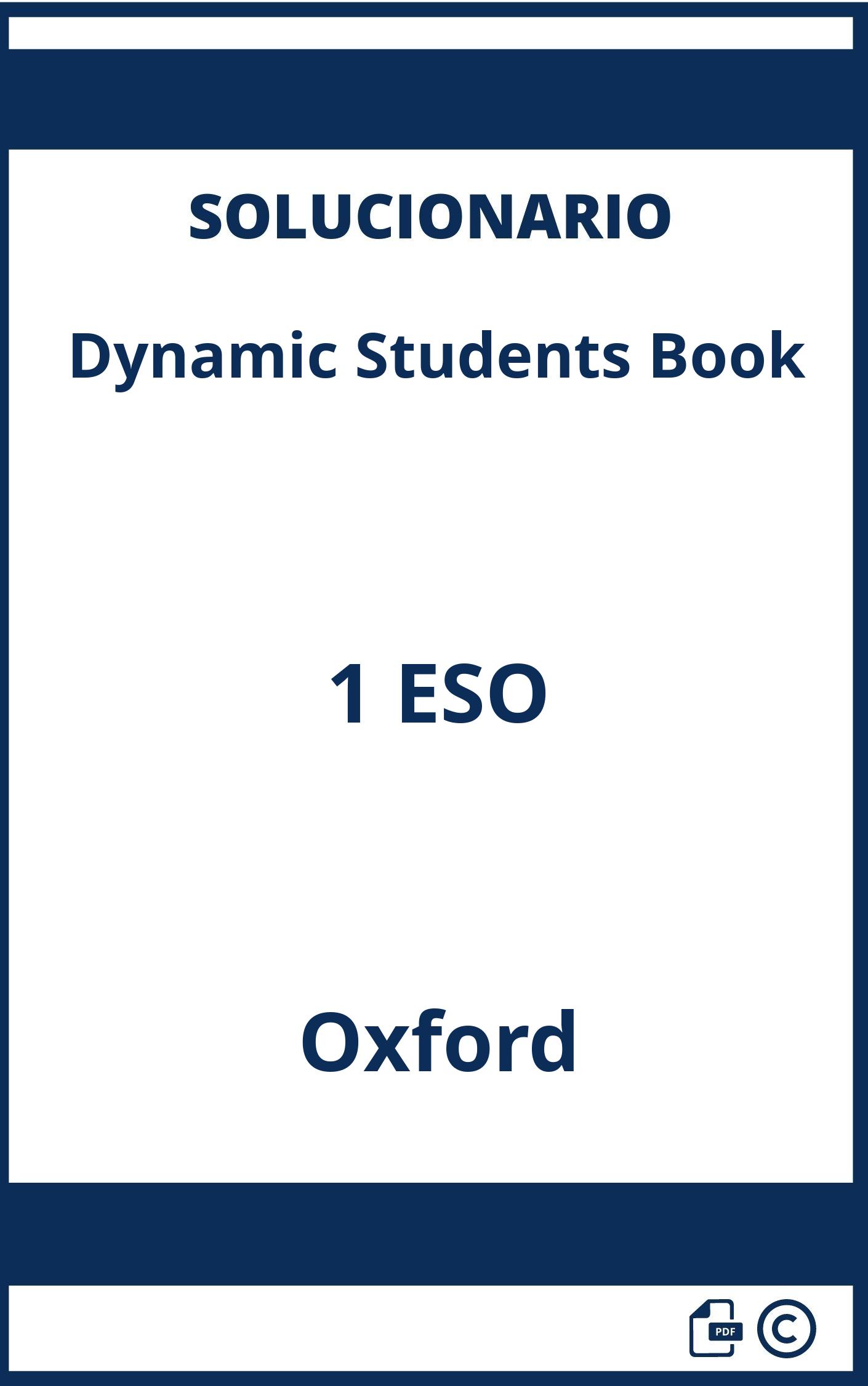 Solucionario Dynamic Students Book 1 ESO Oxford