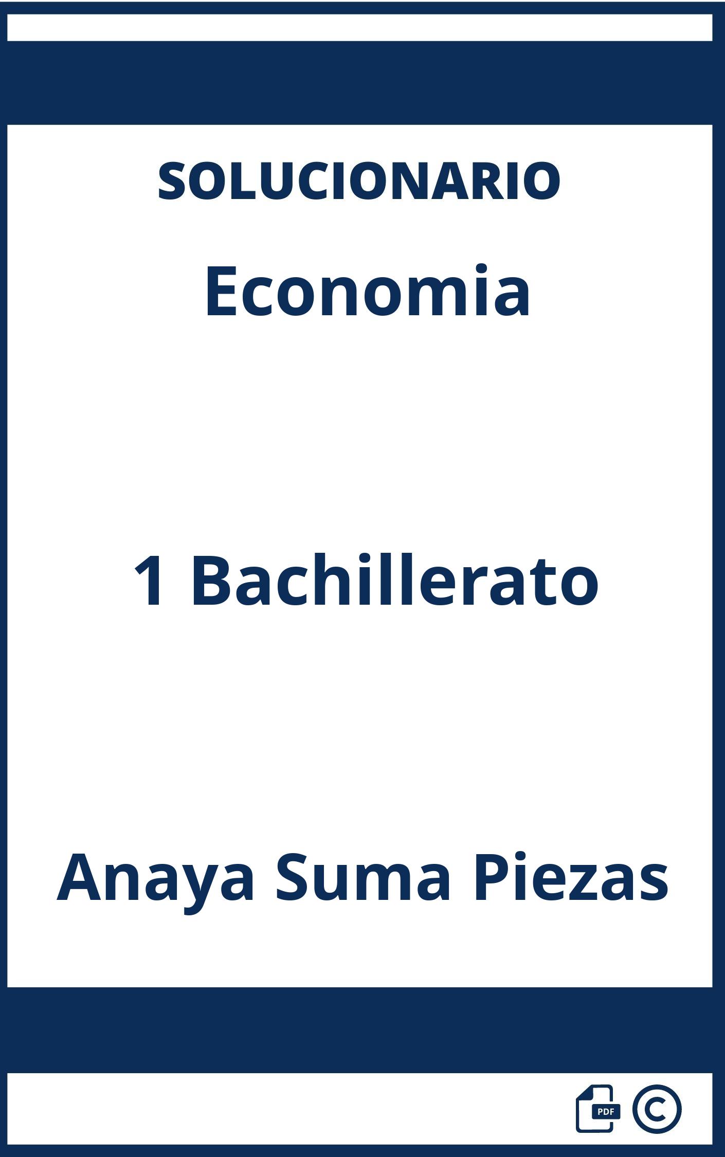 Solucionario Economia 1 Bachillerato Anaya Suma Piezas