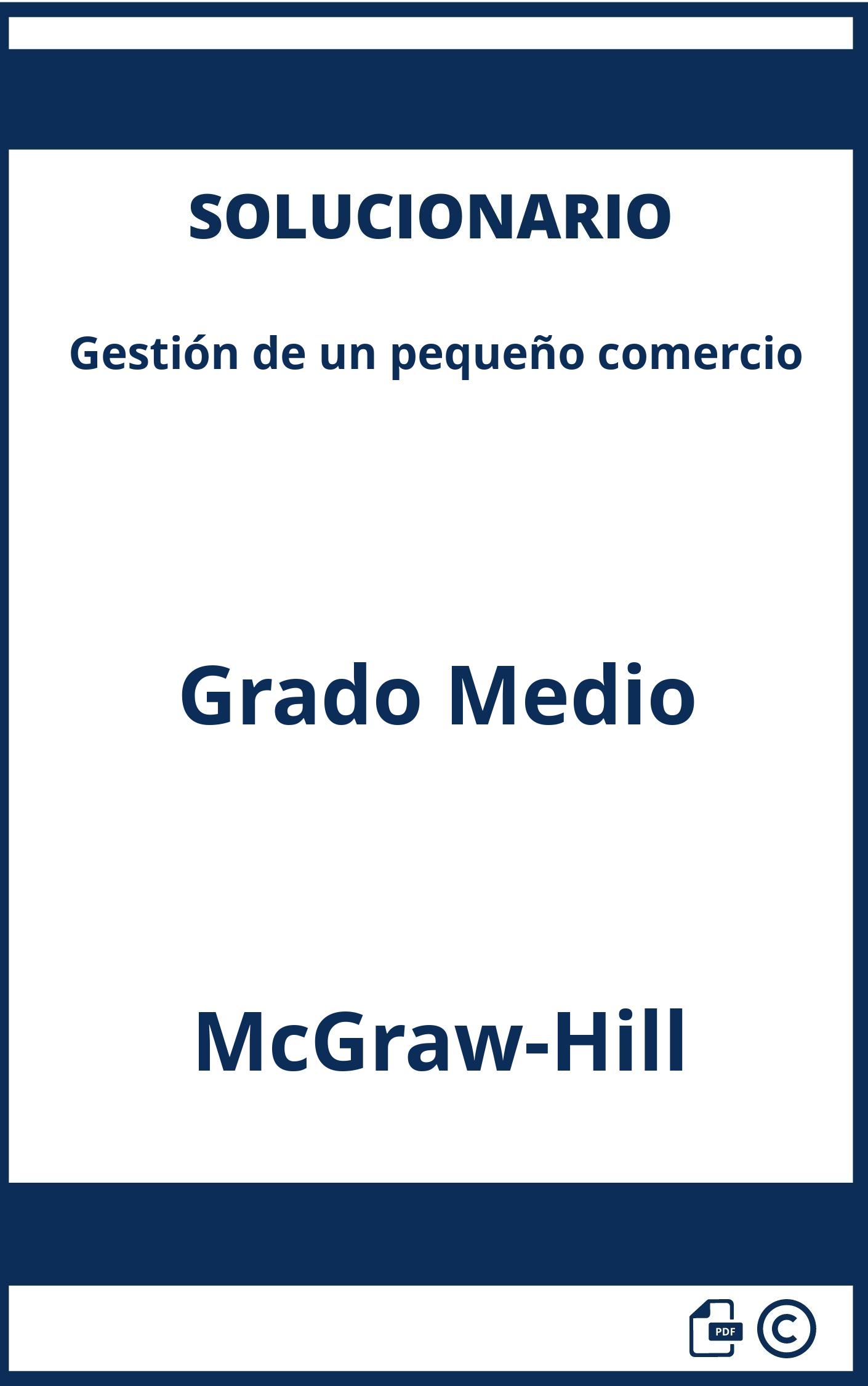 Solucionario Gestión de un pequeño comercio Grado Medio McGraw-Hill