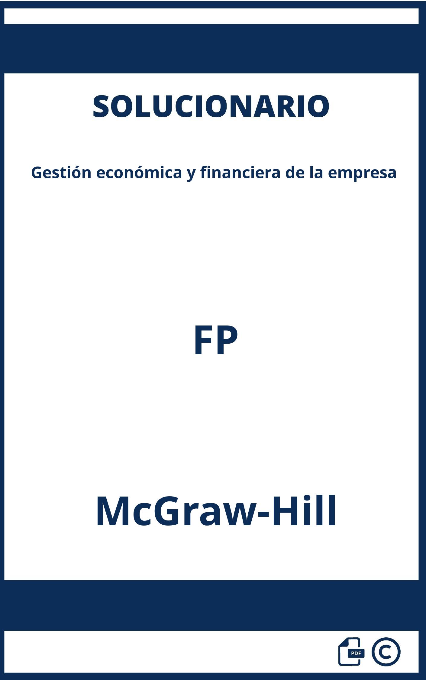 Solucionario Gestión económica y financiera de la empresa FP McGraw-Hill