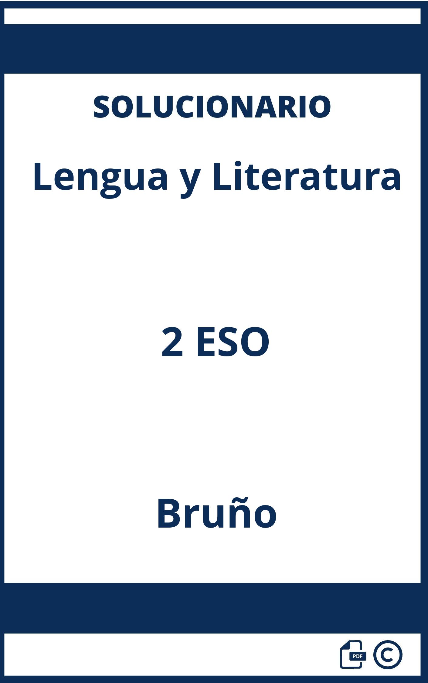 Solucionario Lengua y Literatura 2 ESO Bruño