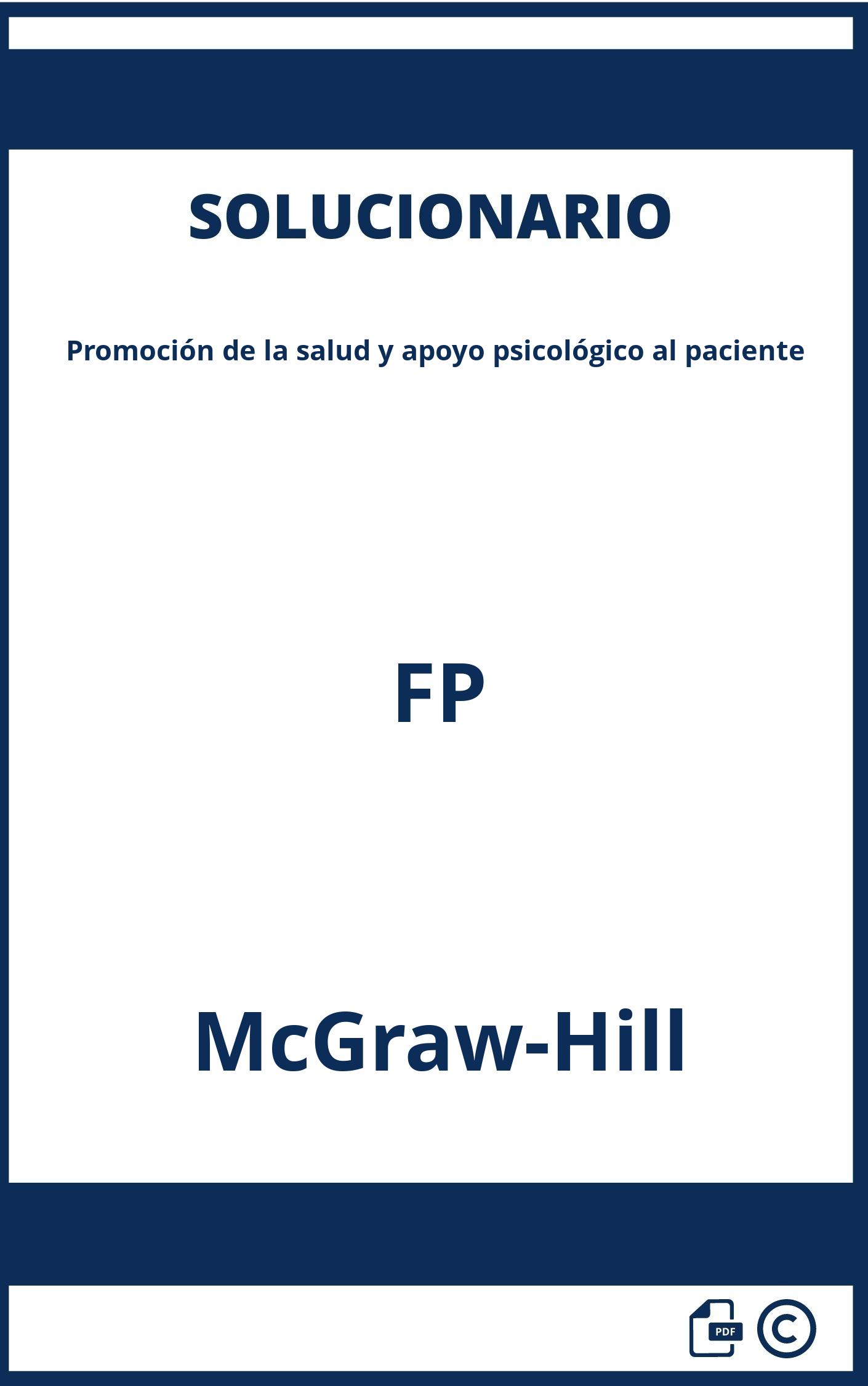 Solucionario Promoción de la salud y apoyo psicológico al paciente FP McGraw-Hill