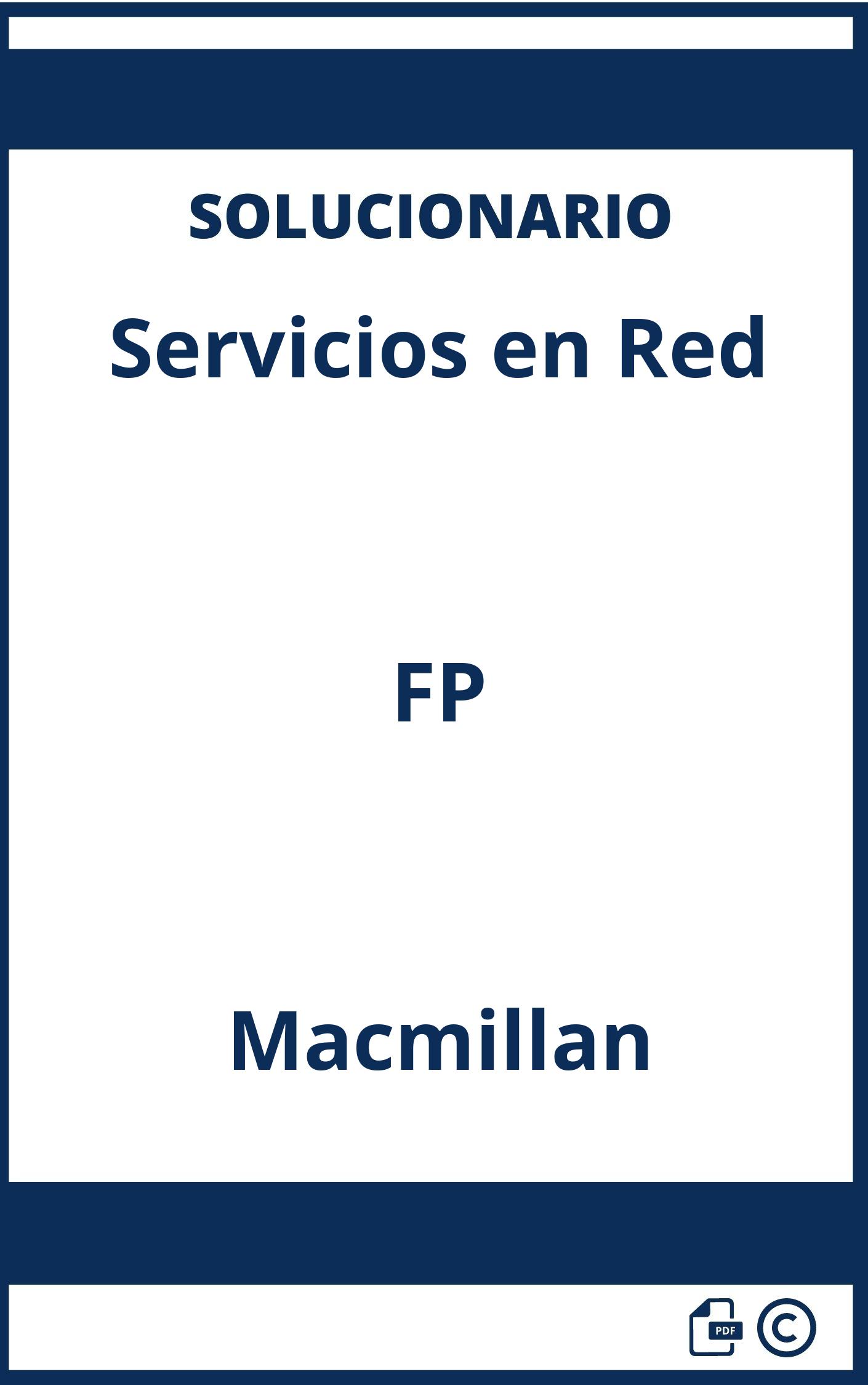 Solucionario Servicios en Red FP Macmillan